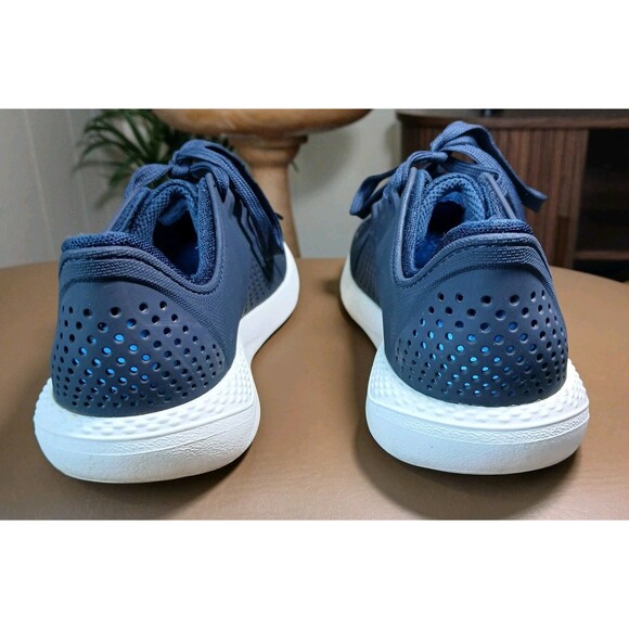 Men's Size 8 Crocs LiteRide Navy Blue Sneakers White Soles Comfort Walking Work. - Picture 13 of 16